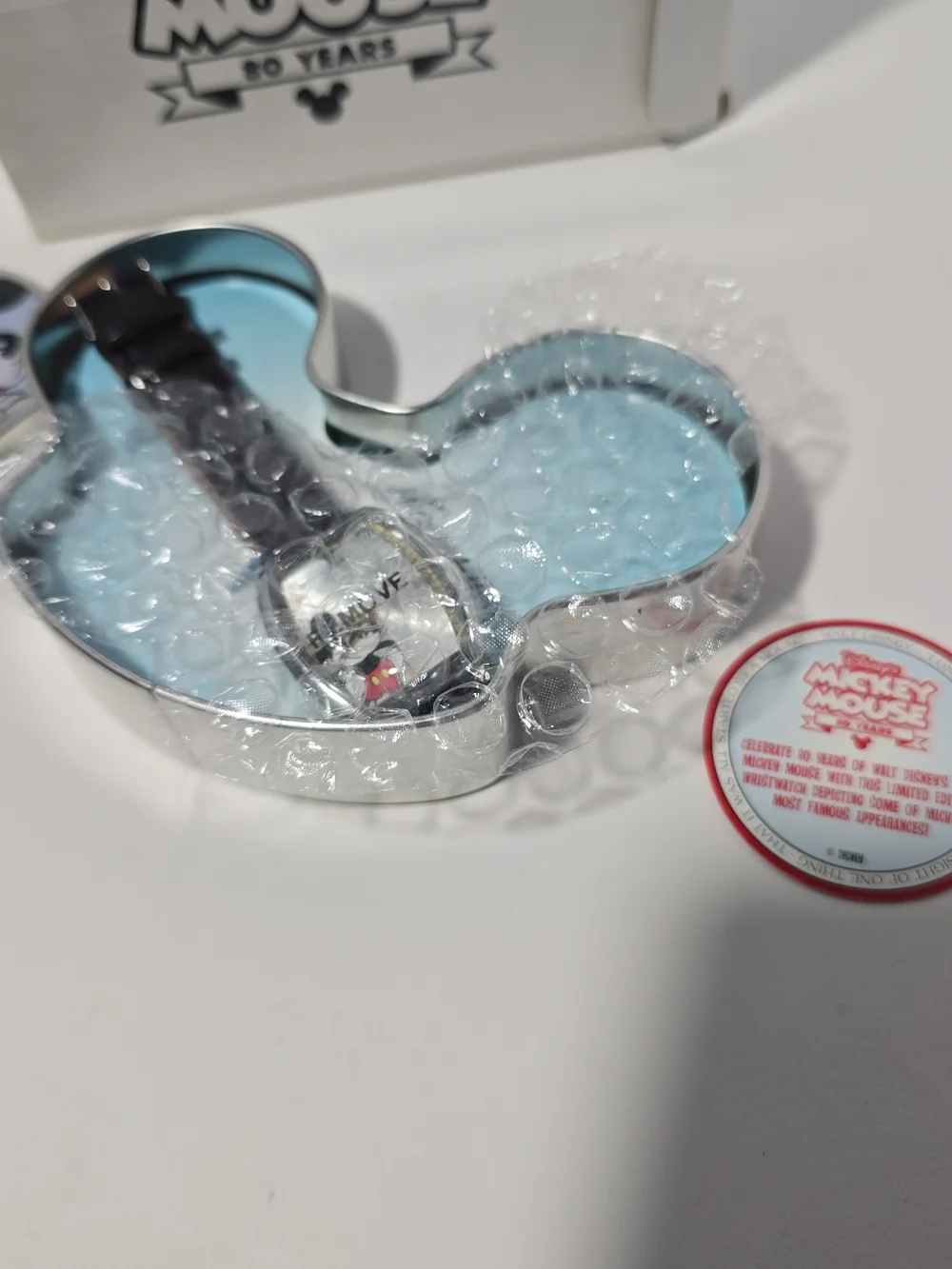 Disney Mickey Mouse 80th Anniversary Watch 2008 Collectible Tin New Battery